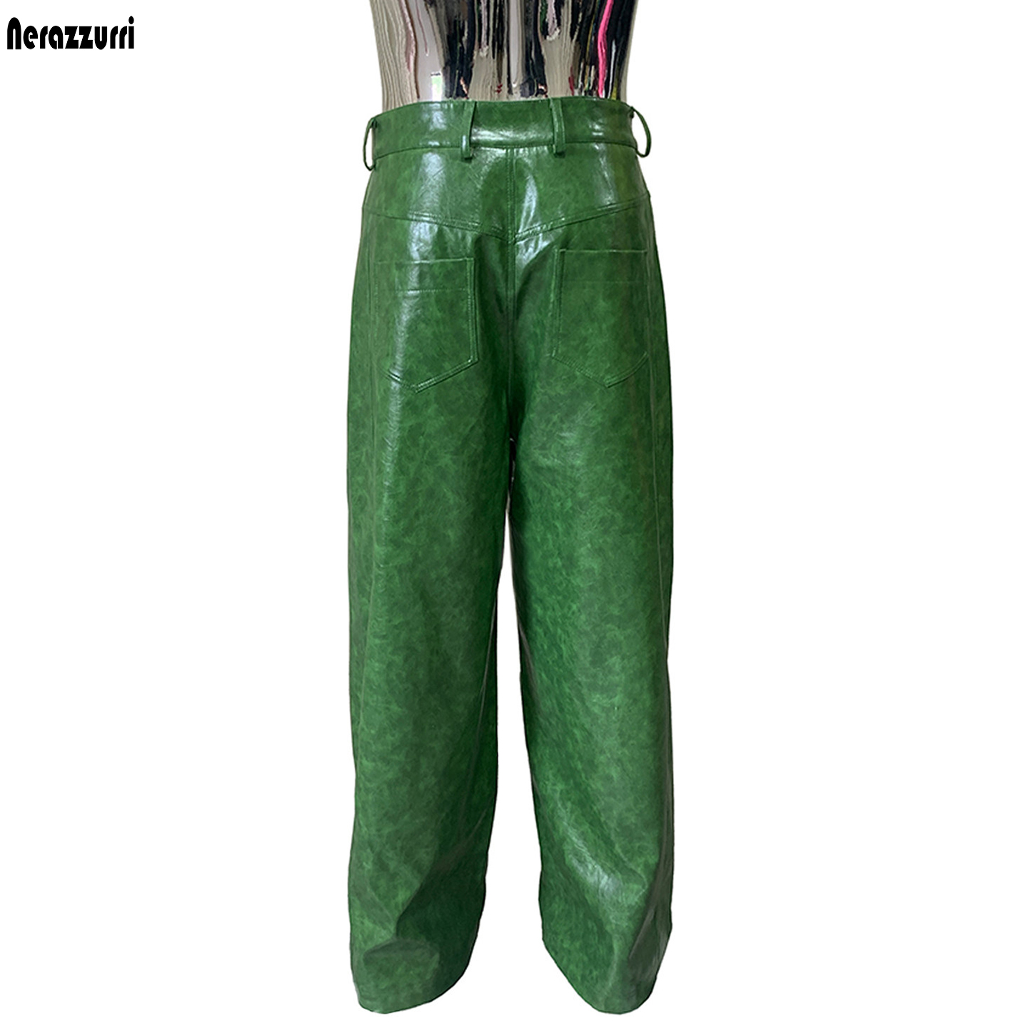 Motorcycle Gear Mens - Nerazzurri Осенние водонепроницаемые свободные длинные блестящие